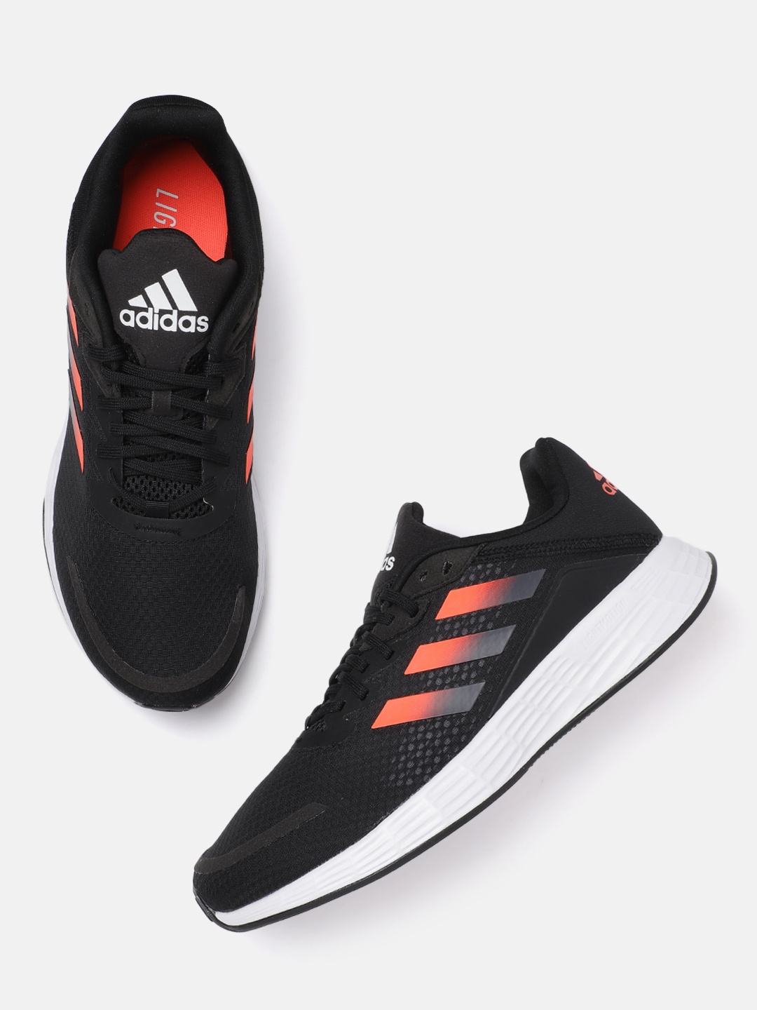 

ADIDAS Men Black & Orange DURAMO SL Woven Design Sustainable Running Shoes