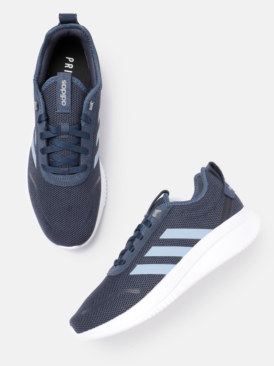 

ADIDAS Men Navy Blue Woven Design Lite Racer Rebold Sustainable Sneakers