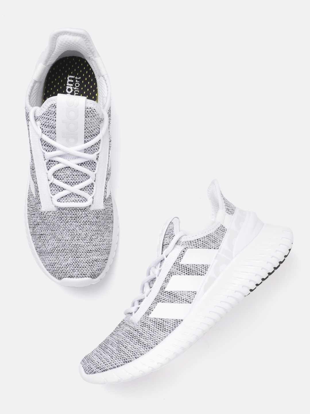 

ADIDAS Men Grey Melange & White KAPTIR 2.0 Knit Sustainable Sneakers
