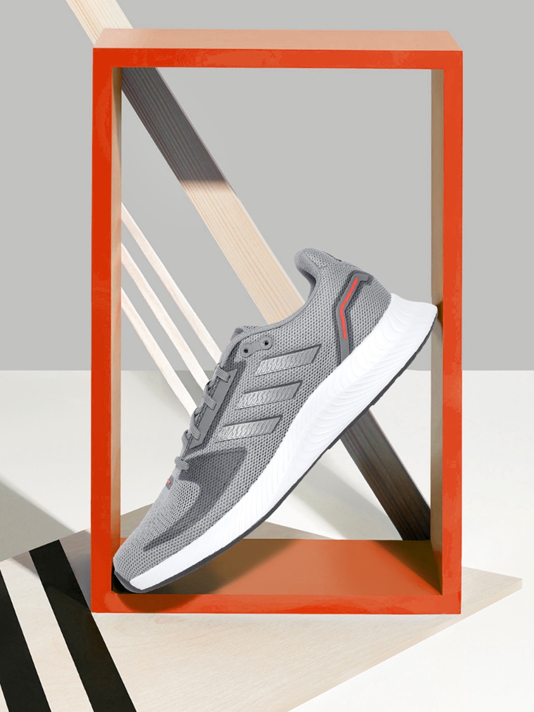

ADIDAS Men Grey RUNFALCON 2.0 Knit Shoes