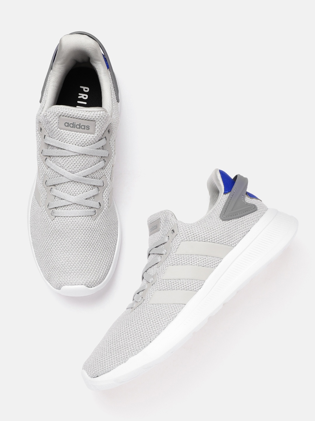 

ADIDAS Men Grey Woven Design Lite Racer BYD 2.0 Sustainable Sneakers