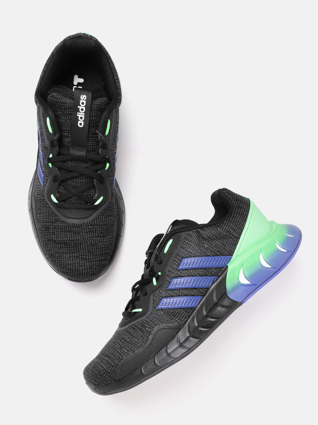 

ADIDAS Men Black Woven Design Kaptir Super Sustainable Sneakers