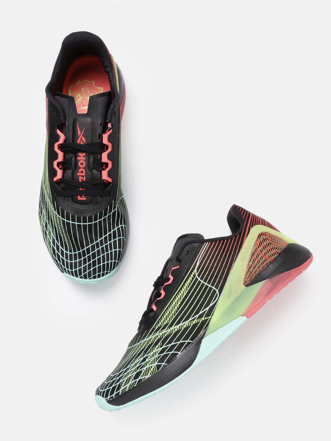 

Reebok Men Multicoloured Nano X1 Pursuit Striped Training Shoes, Multi