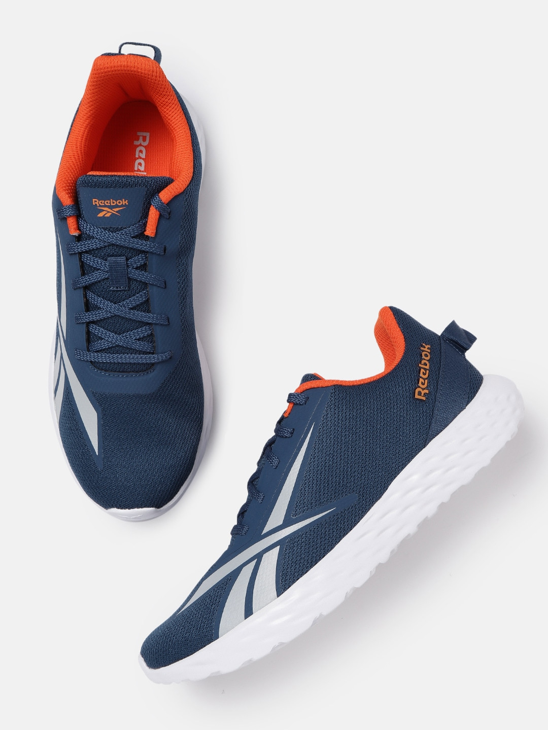 

Reebok Men Navy Blue Woven Design Espinar Running Shoes