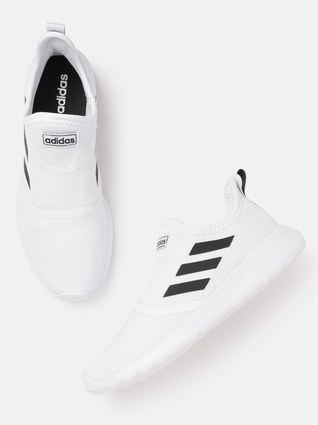 

ADIDAS Men White Solid Lite Racer Slip-On Sneakers
