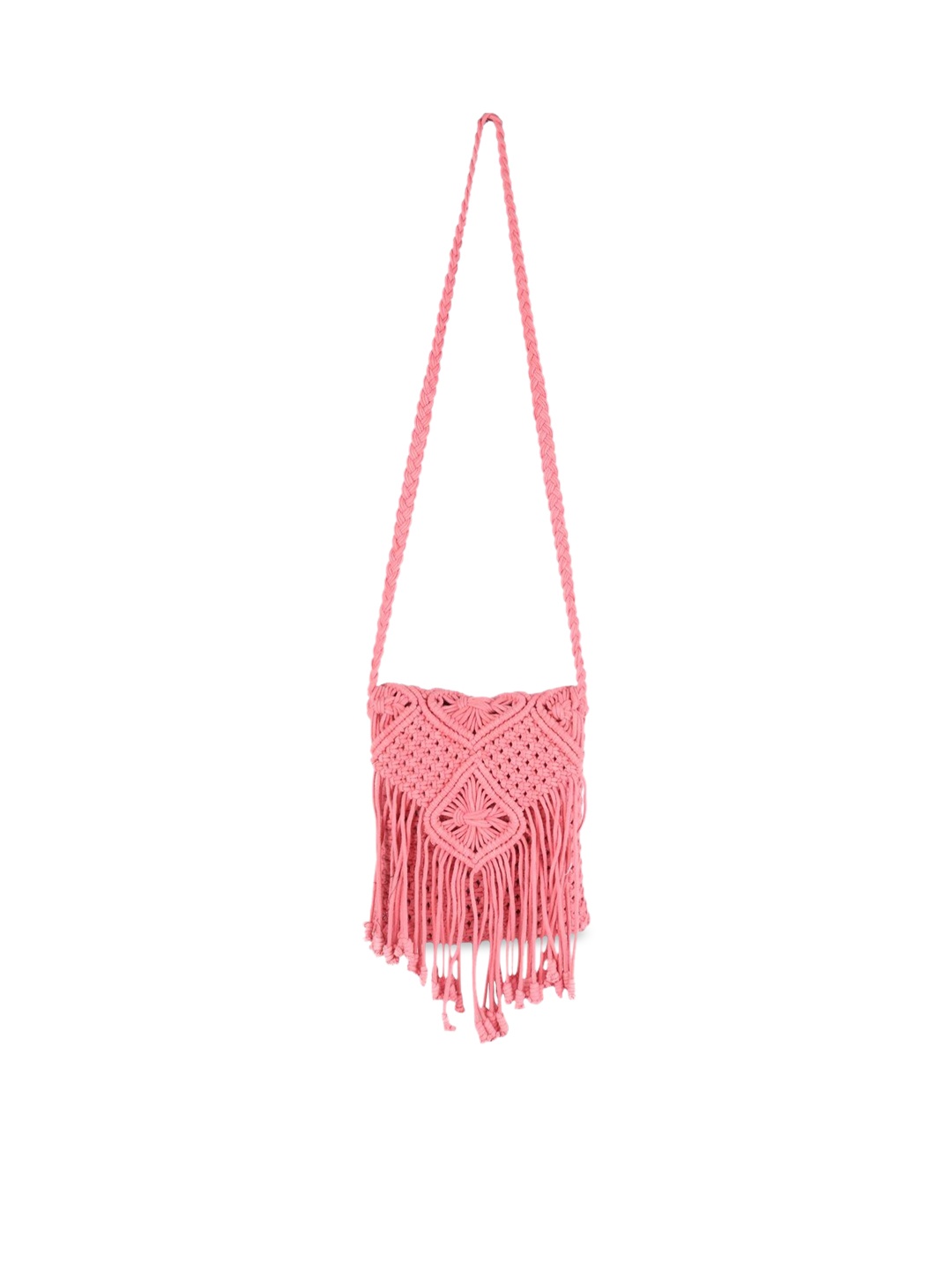 

ASTRID Women Pink Swagger Sling Bag with Fringed