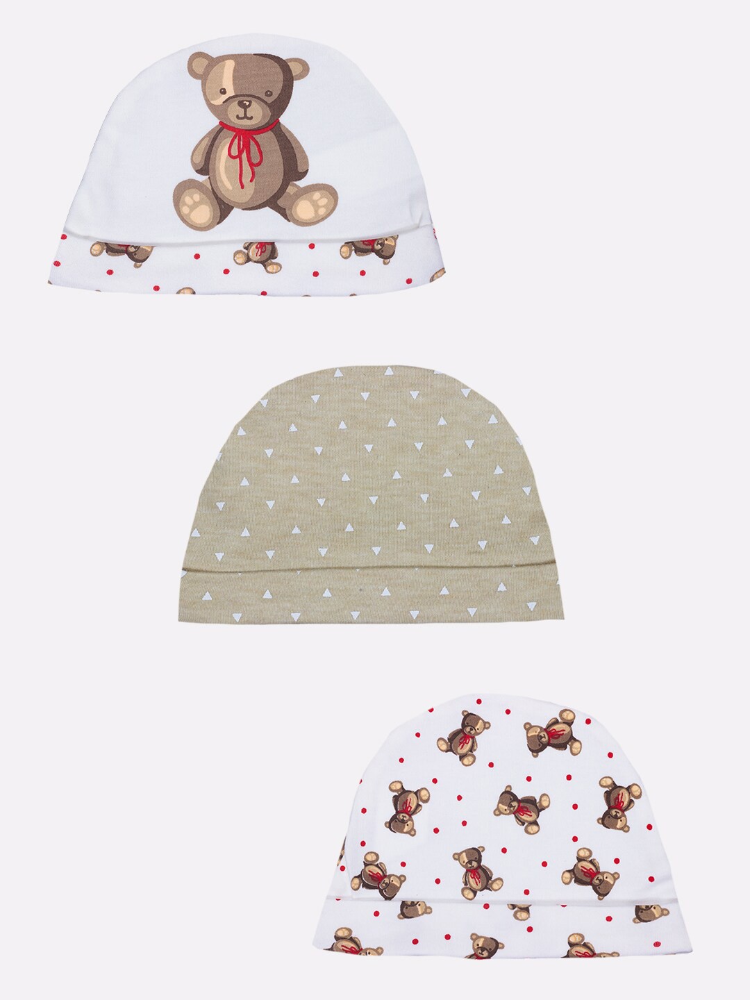 

BABY GO Infant Multi Color Caps Pack of 3