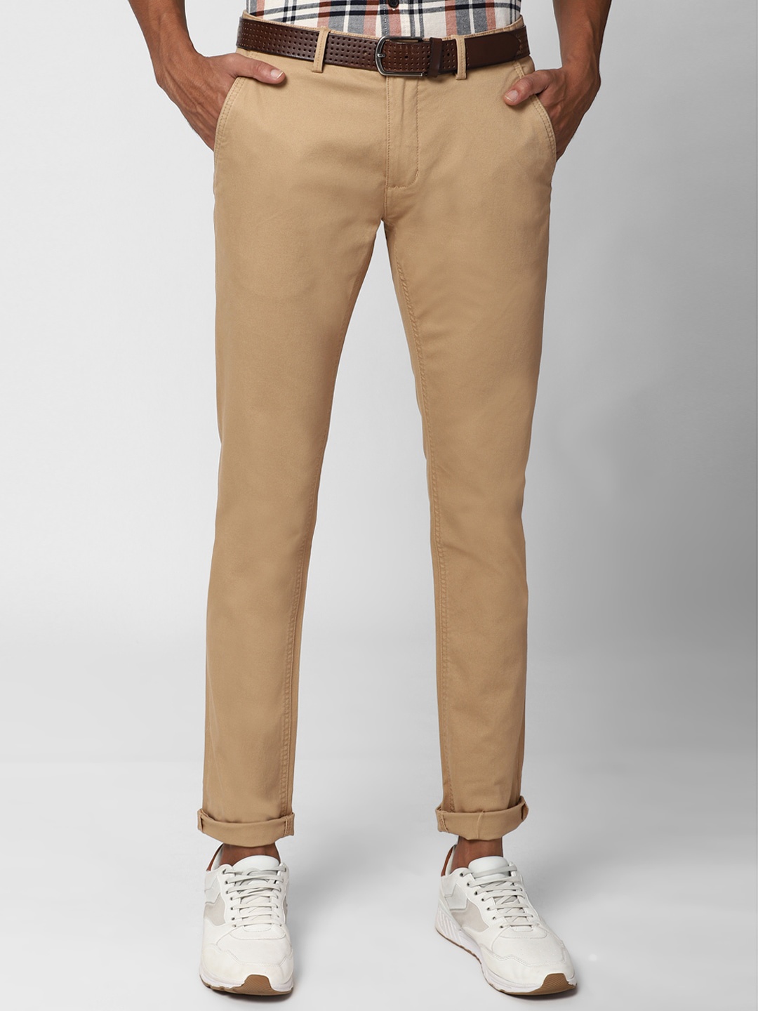 

Peter England Casuals Men Brown Skinny Fit Trousers