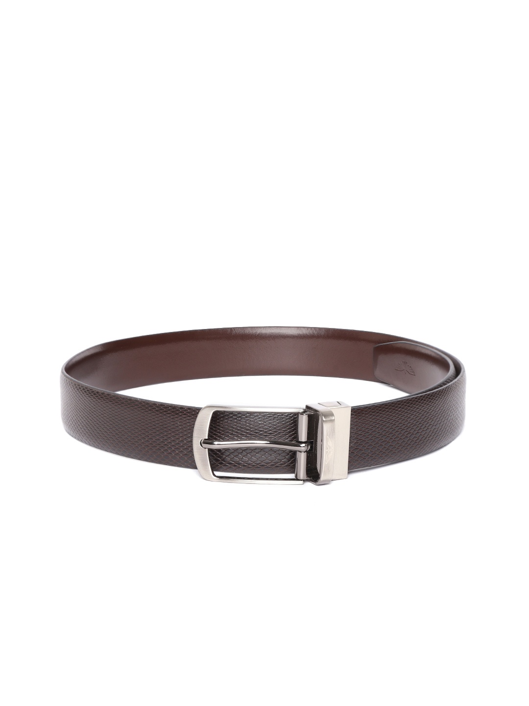 

Park Avenue Men Black & Coffee Brown Textured Leather Reversible Formal Belt