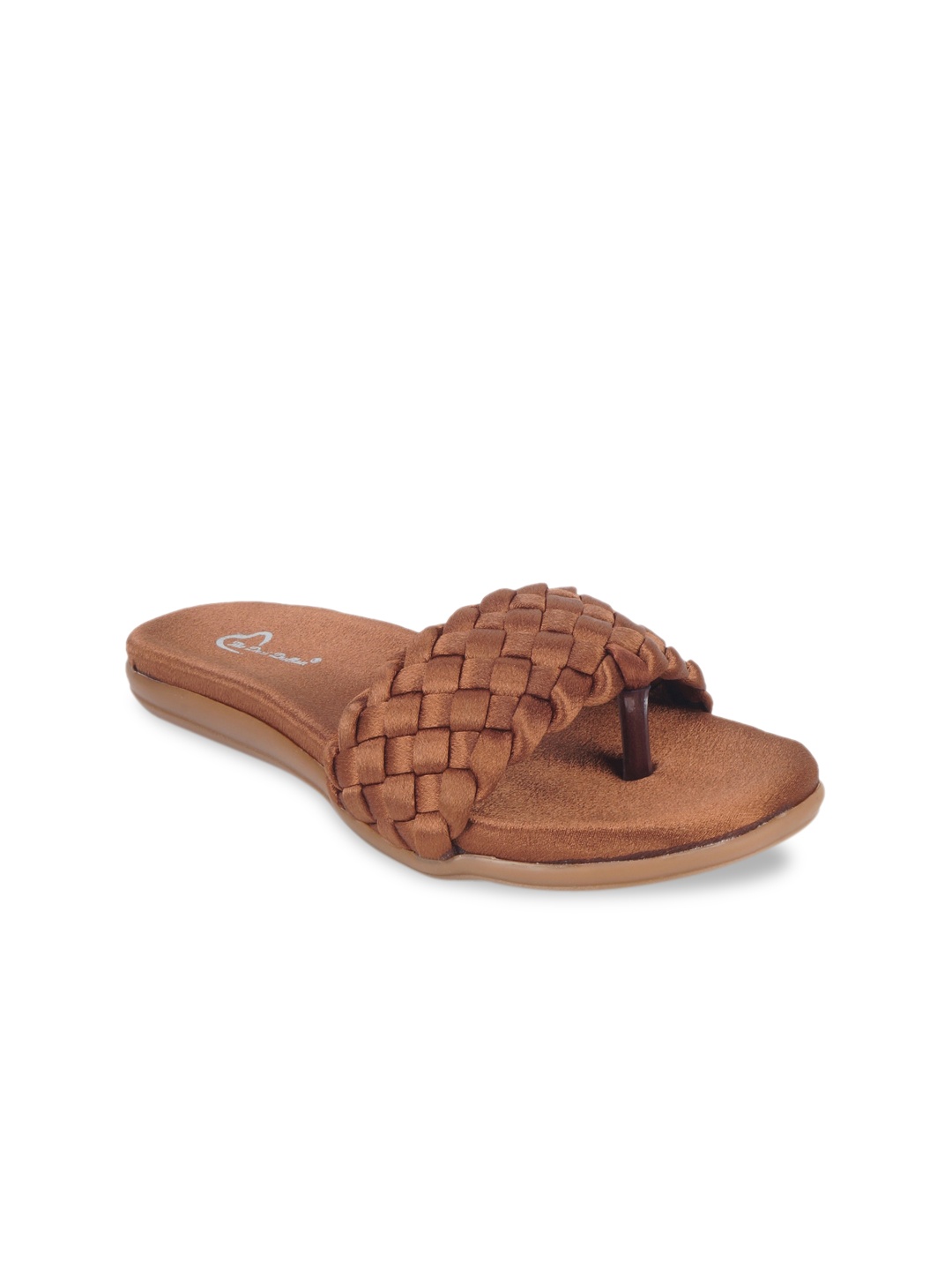 

The Desi Dulhan Women Copper-Toned Open Toe Flats with Tassels