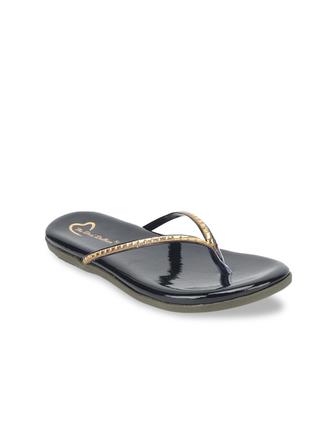 

The Desi Dulhan Women Black Open Toe Flats
