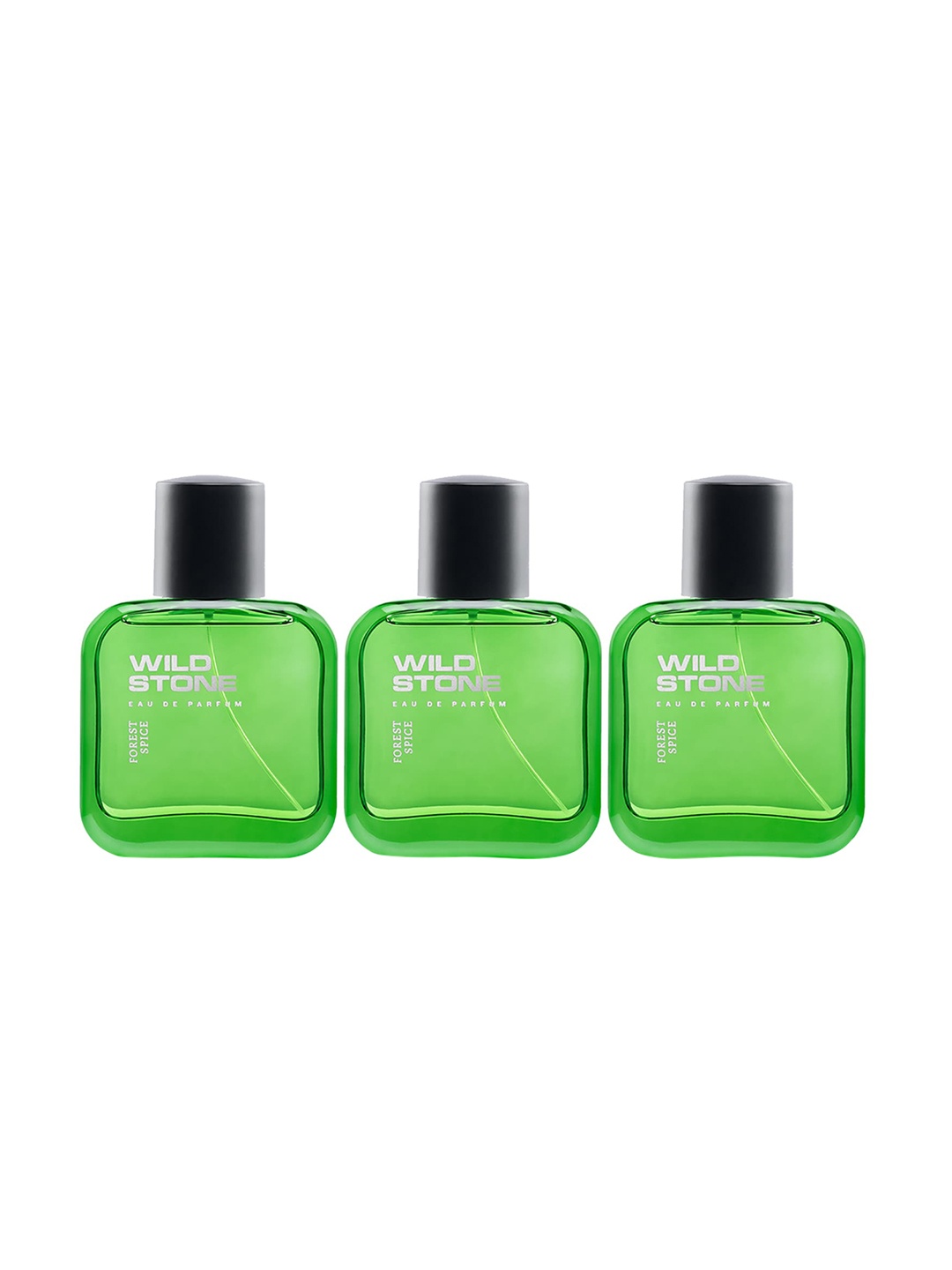 

Wild Stone Men Pack Of 3 Forest Spice Perfume 50 ml each, Green