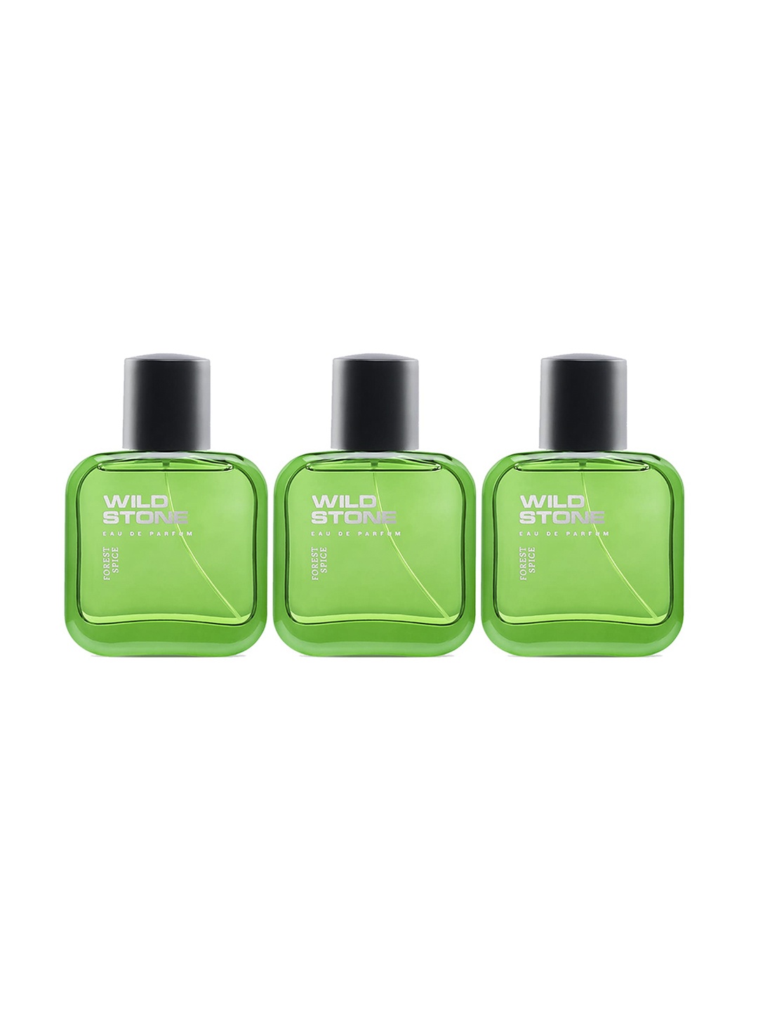 

Wild Stone Men Pack Of 3 Forest Spice Perfume 50 ml each, Green