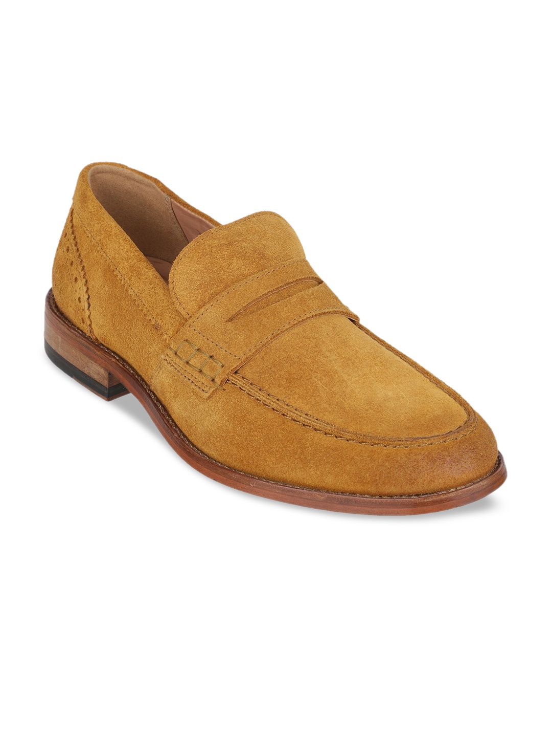 

Clarks Men Tan Brown Textured Leather Formal Loafers