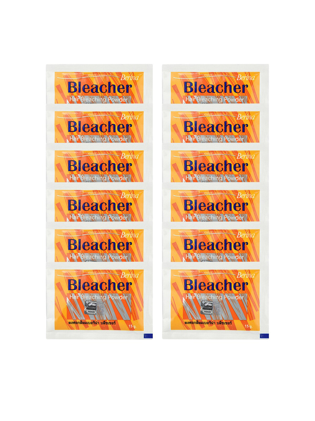 

Berina Pack of 12 Hair Bleach Powder - 15 g each, Gold