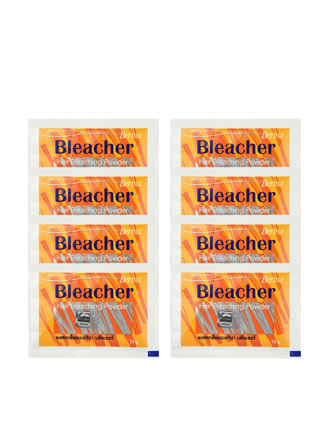 

Berina Pack of 8 Hair Bleach Powder - 15 g each, Gold