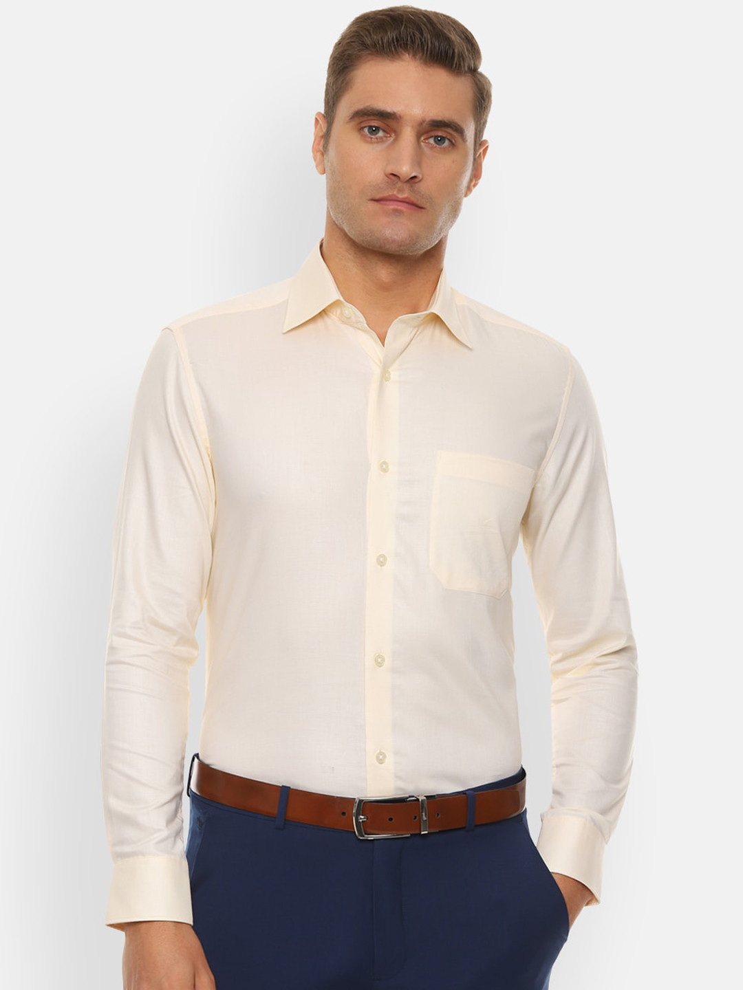 

Louis Philippe Men Yellow Casual Shirt