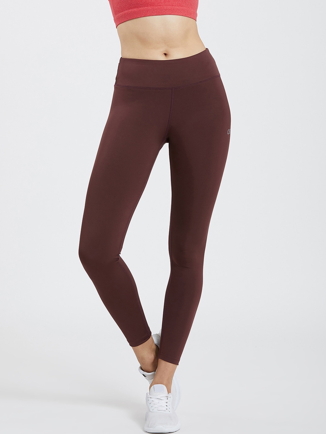 

CREEZ Women Burgundy Skinny-Fit Rapid-Dry Anti-Microbial Tights