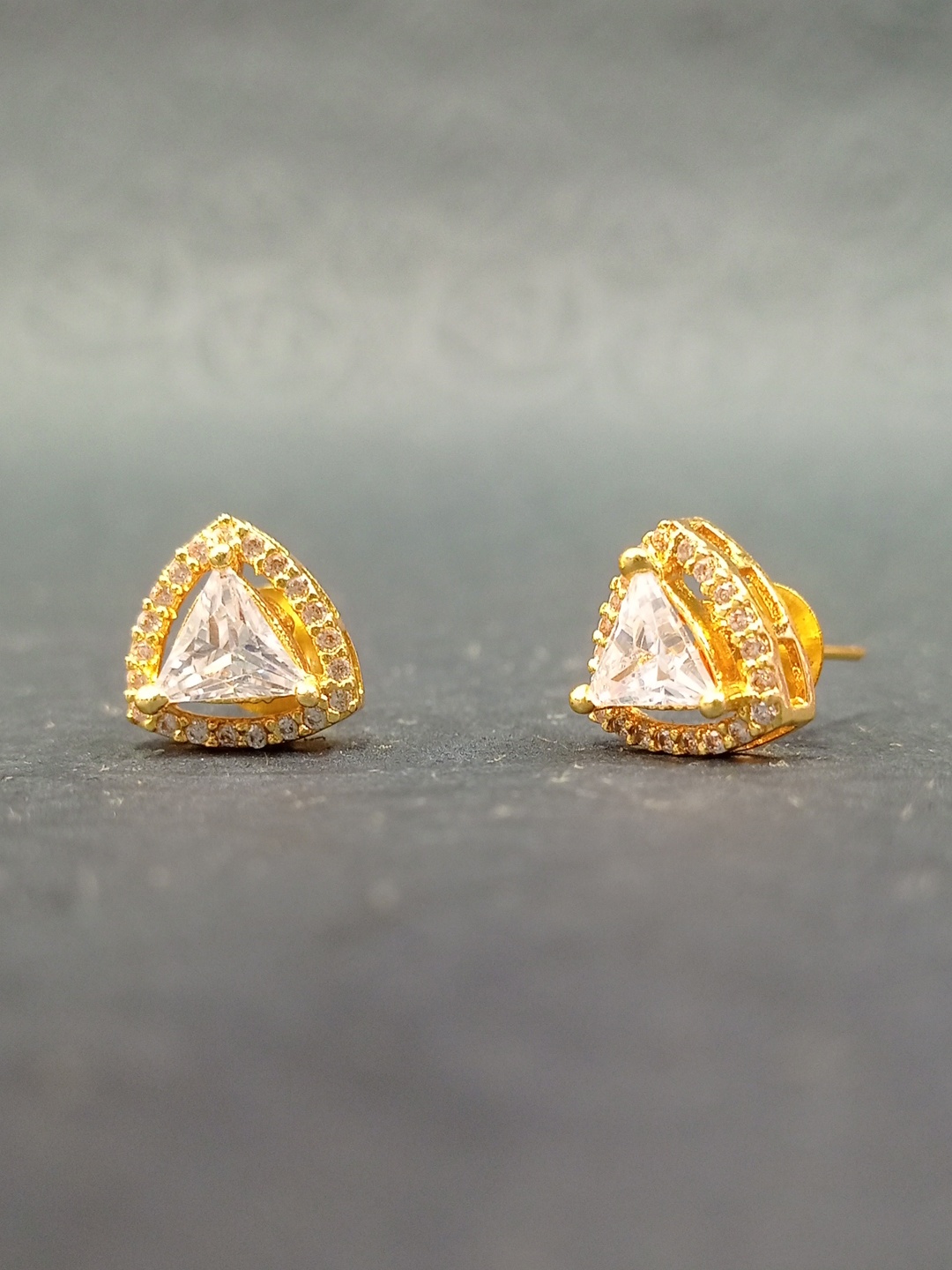 

OOMPH Gold-Toned Contemporary Studs Earrings