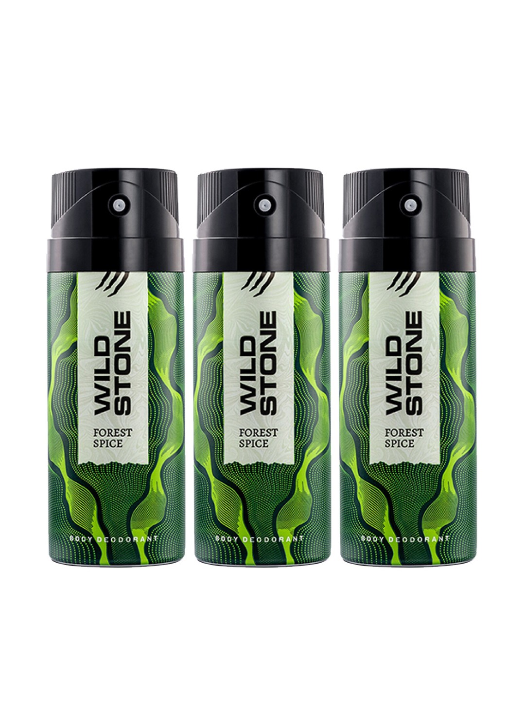 

Wild Stone Pack of 3 Forest Spice Deodorant -150 ml Each, Green