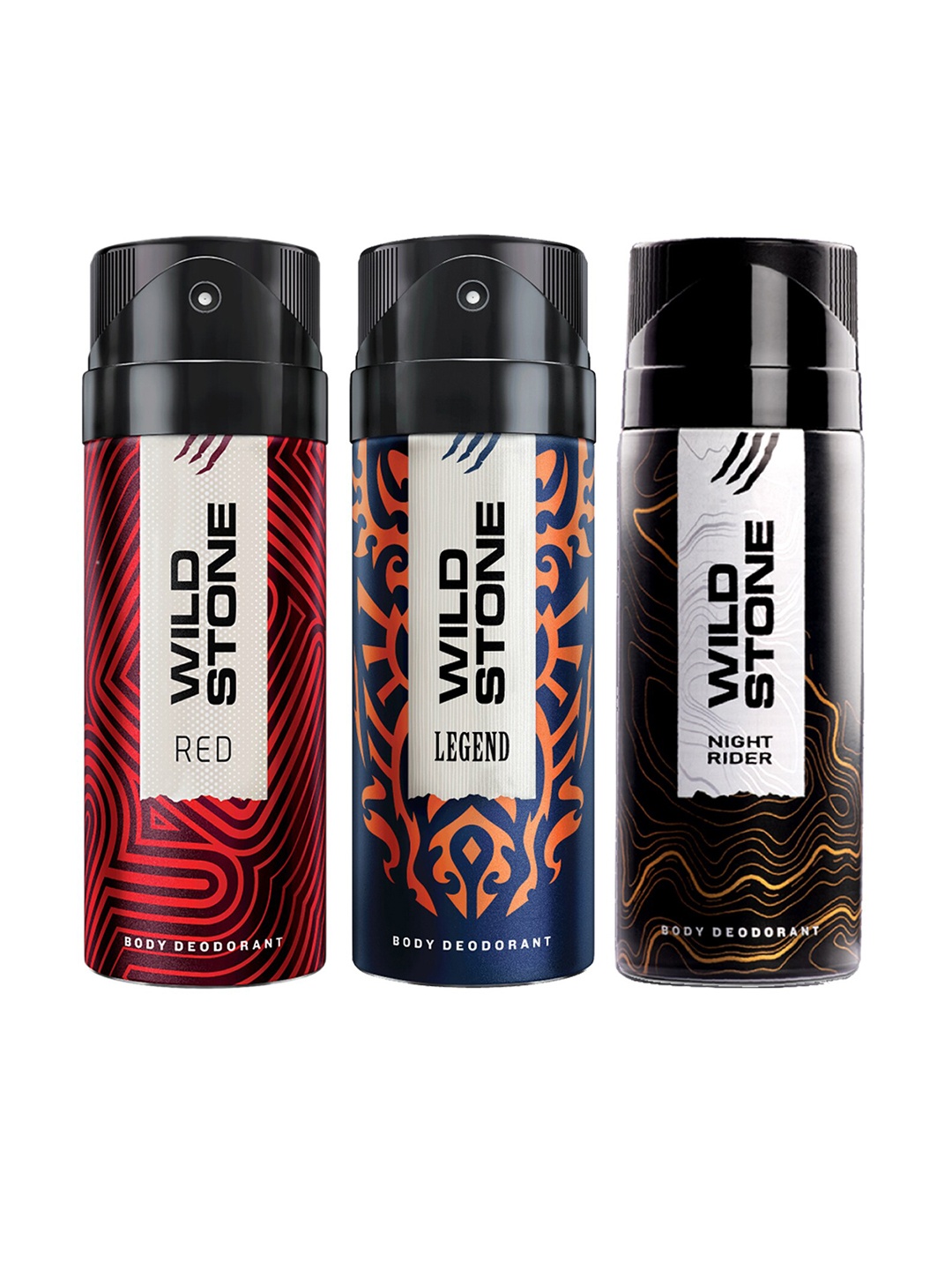 

Wild Stone Men Pack of 3 Deodorant - 150 ml Each, Multi