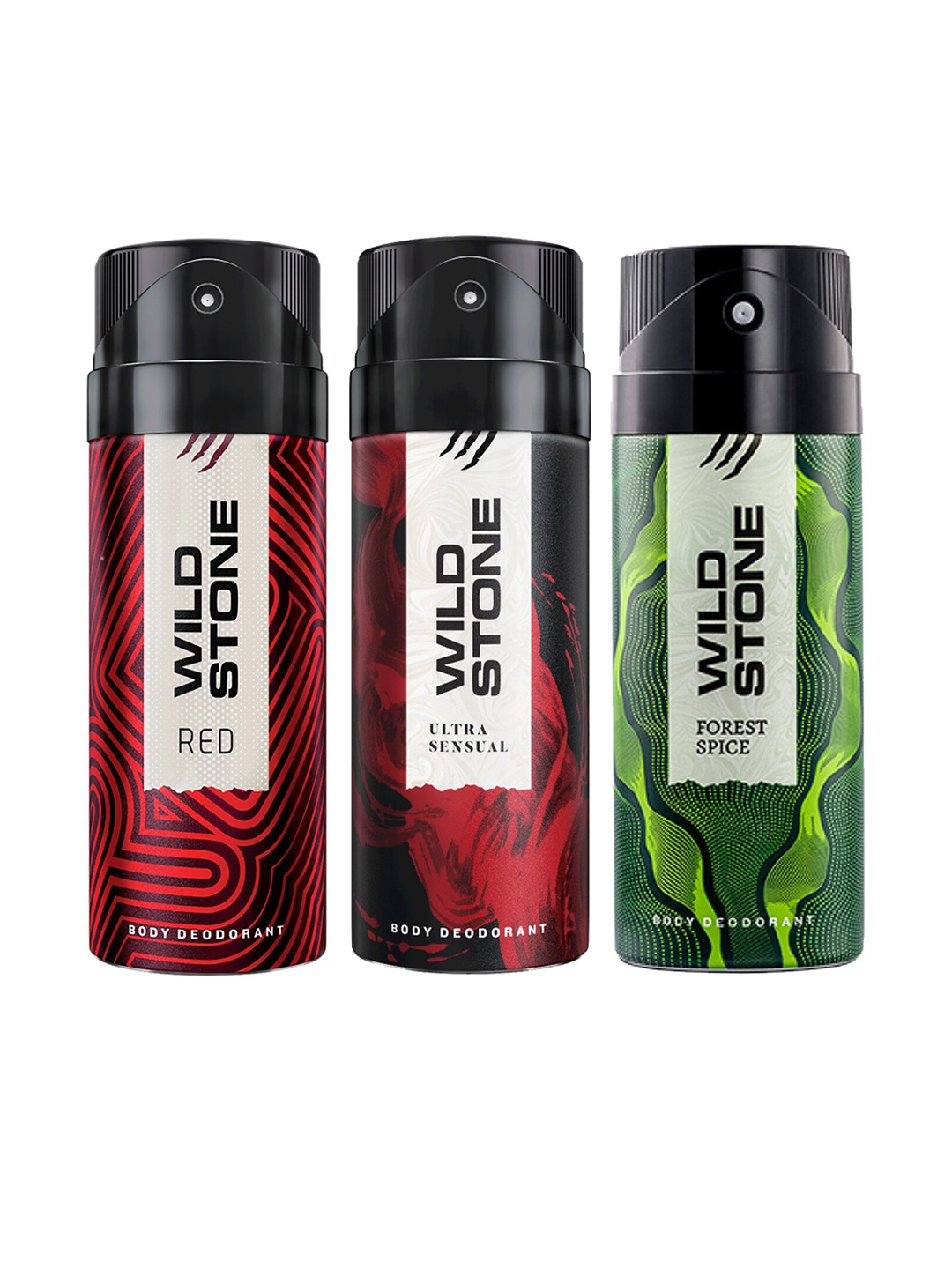 

Wild Stone Men Pack of 3 Deodorant - 150 ml Each, Multi