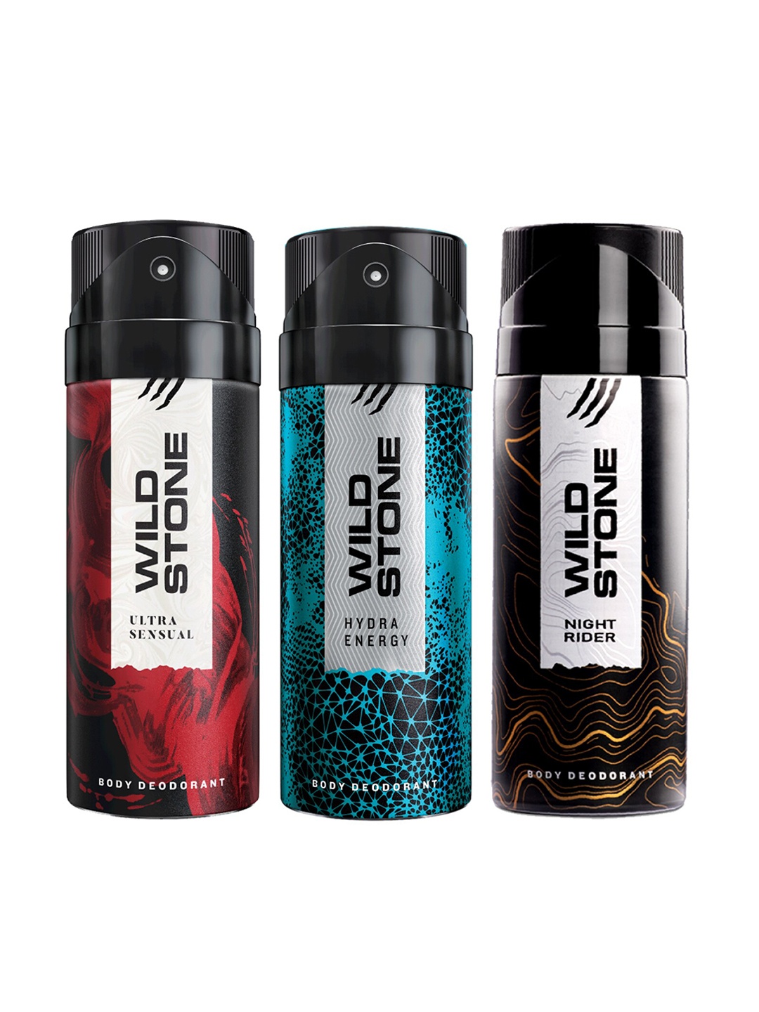 

Wild Stone Men Pack of 3 Deodorant - 150 ml Each, Multi