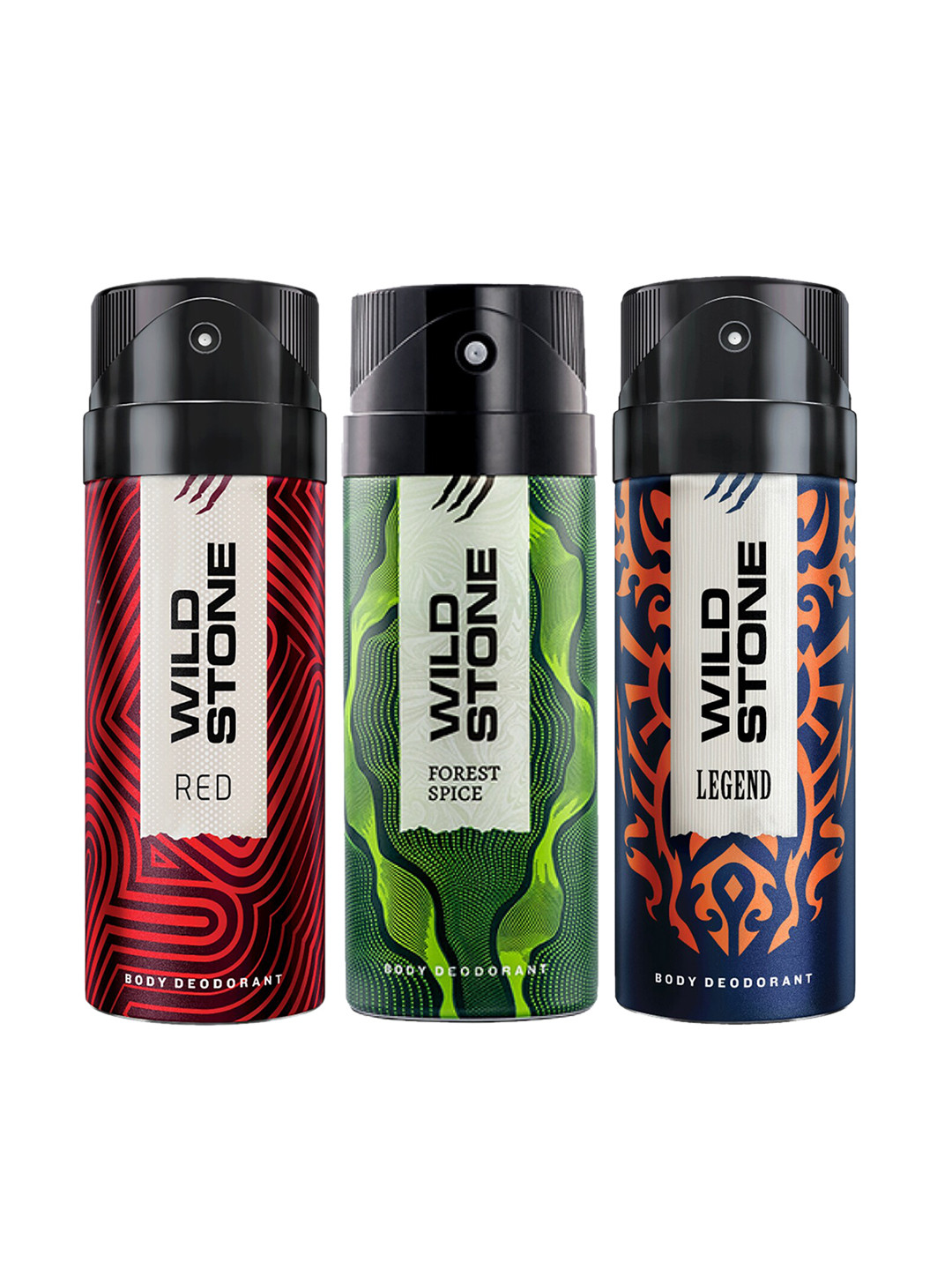 

Wild Stone Men Pack of 3 Deodorant - 150 ml Each, Multi