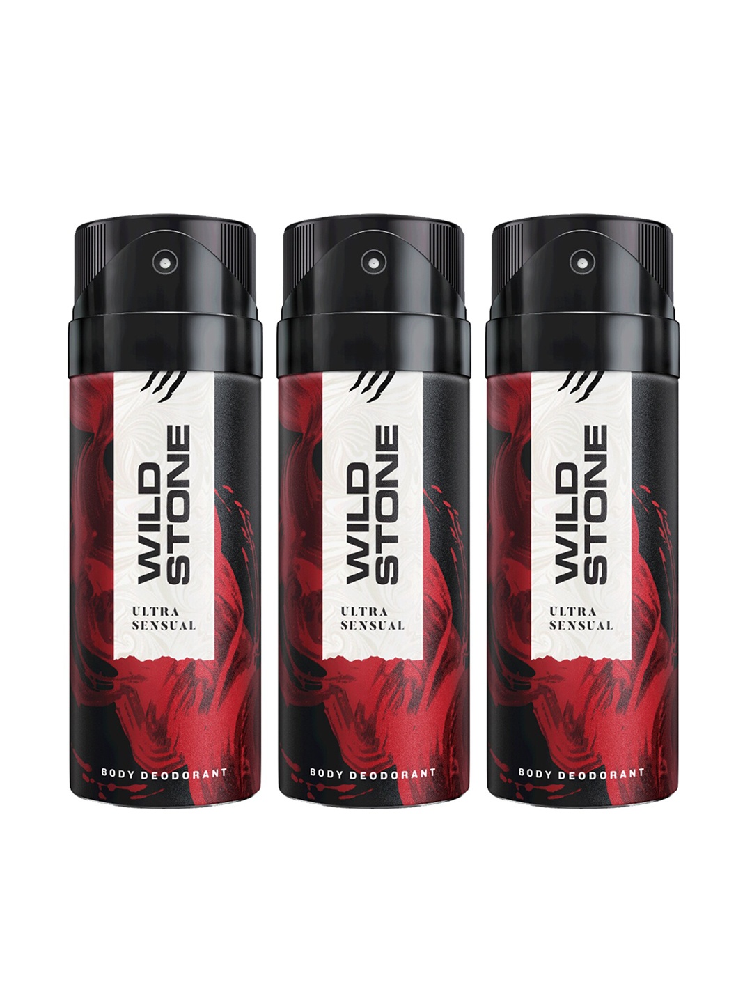 

Wild Stone Men Pack of 3 Ultra Sensual Deodorant - 150 ml Each, Multi