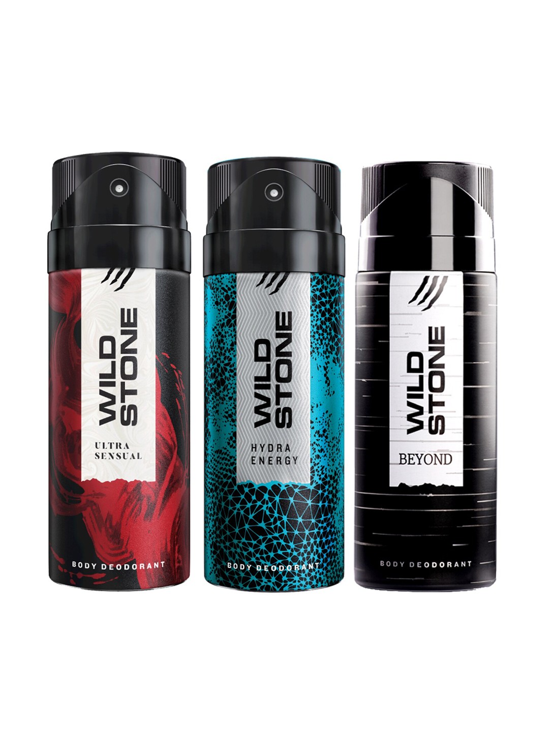 

Wild Stone Men Pack of 3 Deodorant - 150 ml Each, Multi