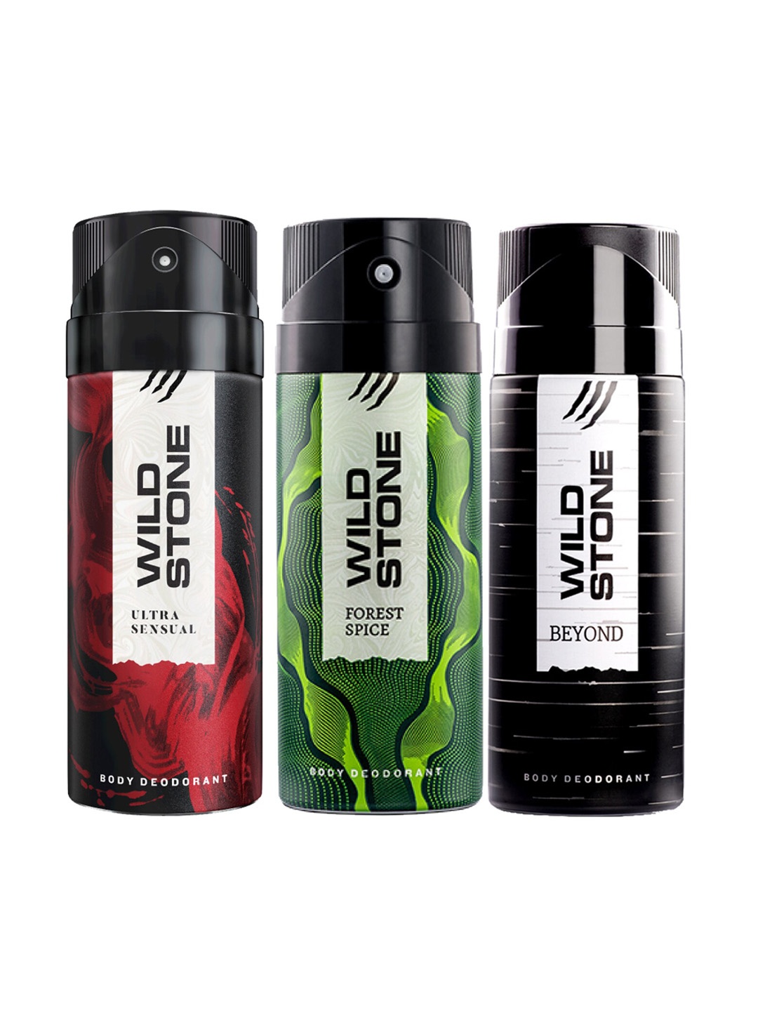 

Wild Stone Men Pack of 3 Deodorant - 150 ml Each, Multi