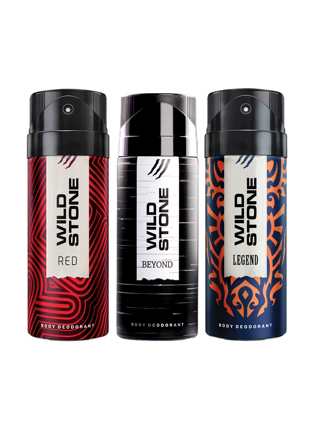 

Wild Stone Men Pack of 3 Deodorant - 150 ml Each, Multi