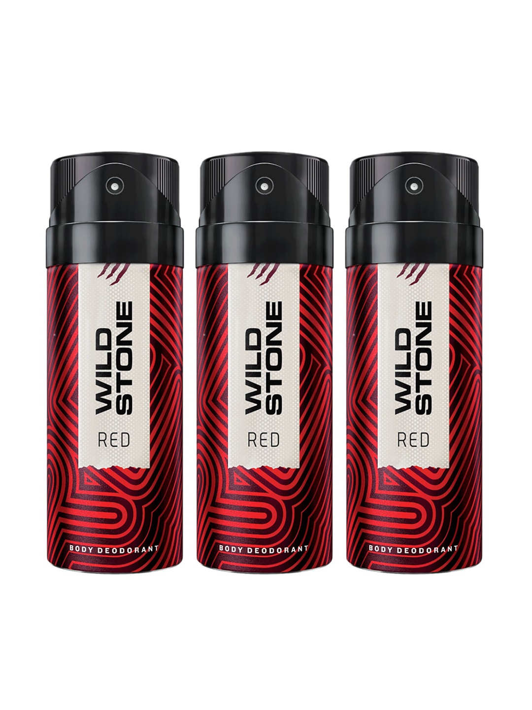 

Wild Stone Men Pack of 3 Red Deodorant - 150 ml Each, Multi