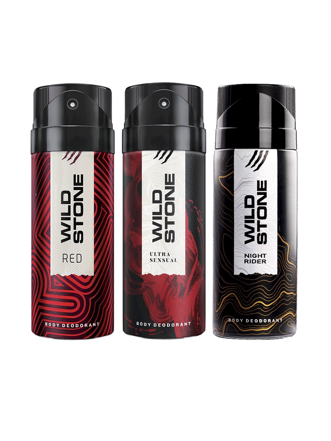 

Wild Stone Men Pack of 3 Deodorant - 150 ml Each, Multi