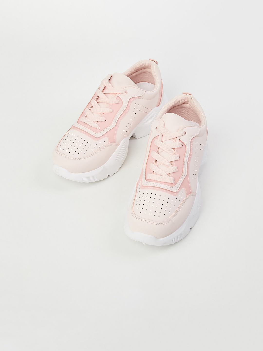 

Ginger by Lifestyle Women Pink Colourblocked PU Sneakers