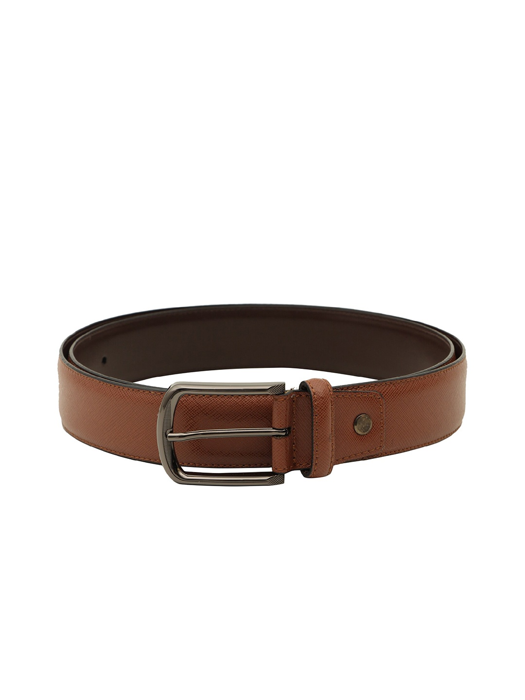 

Da Milano Men Brown Textured Leather Belt