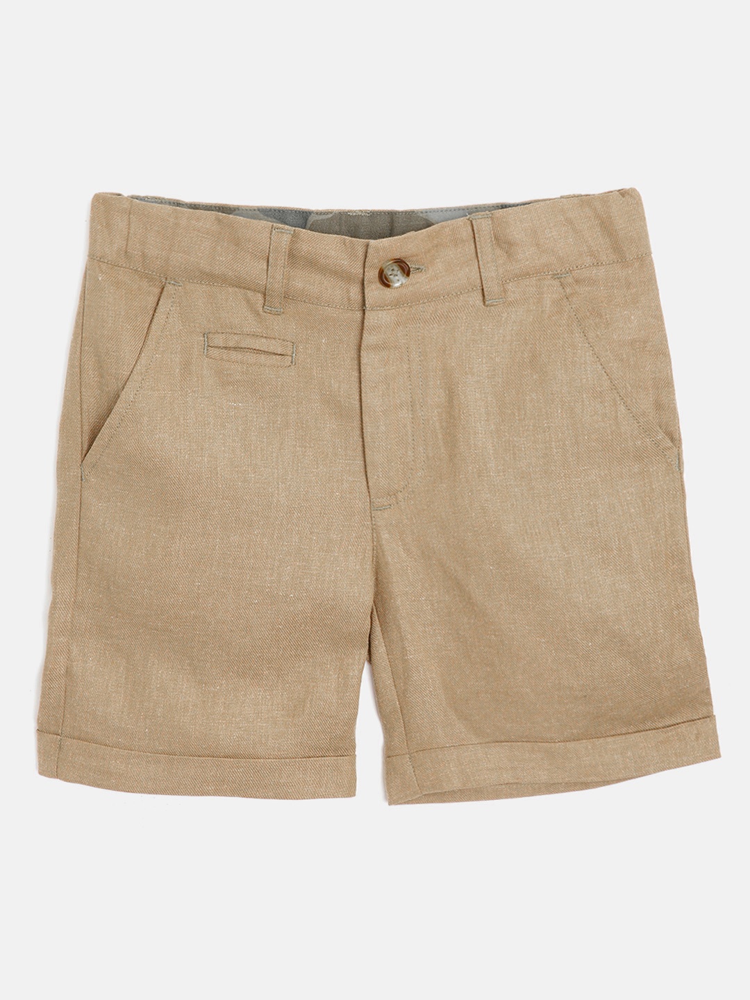 

Cherry Crumble Boys Brown Mid-Rise Twill Weave Regular Shorts