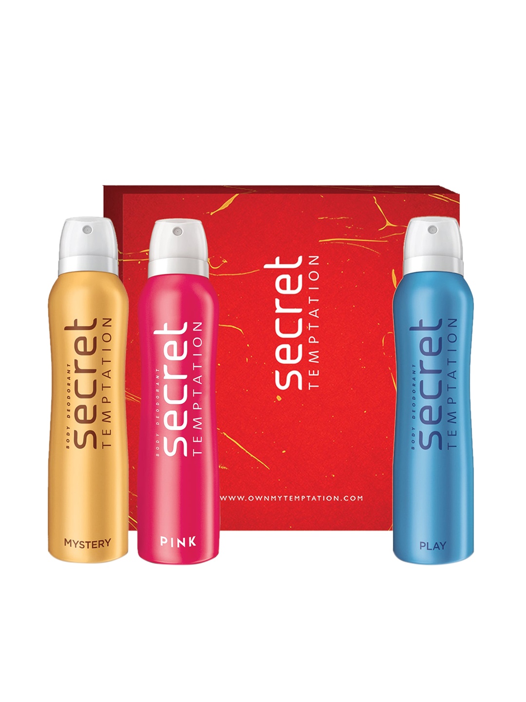 

Secret Temptation Pack of 3 Deodorant Gift Box-150ml each, Yellow