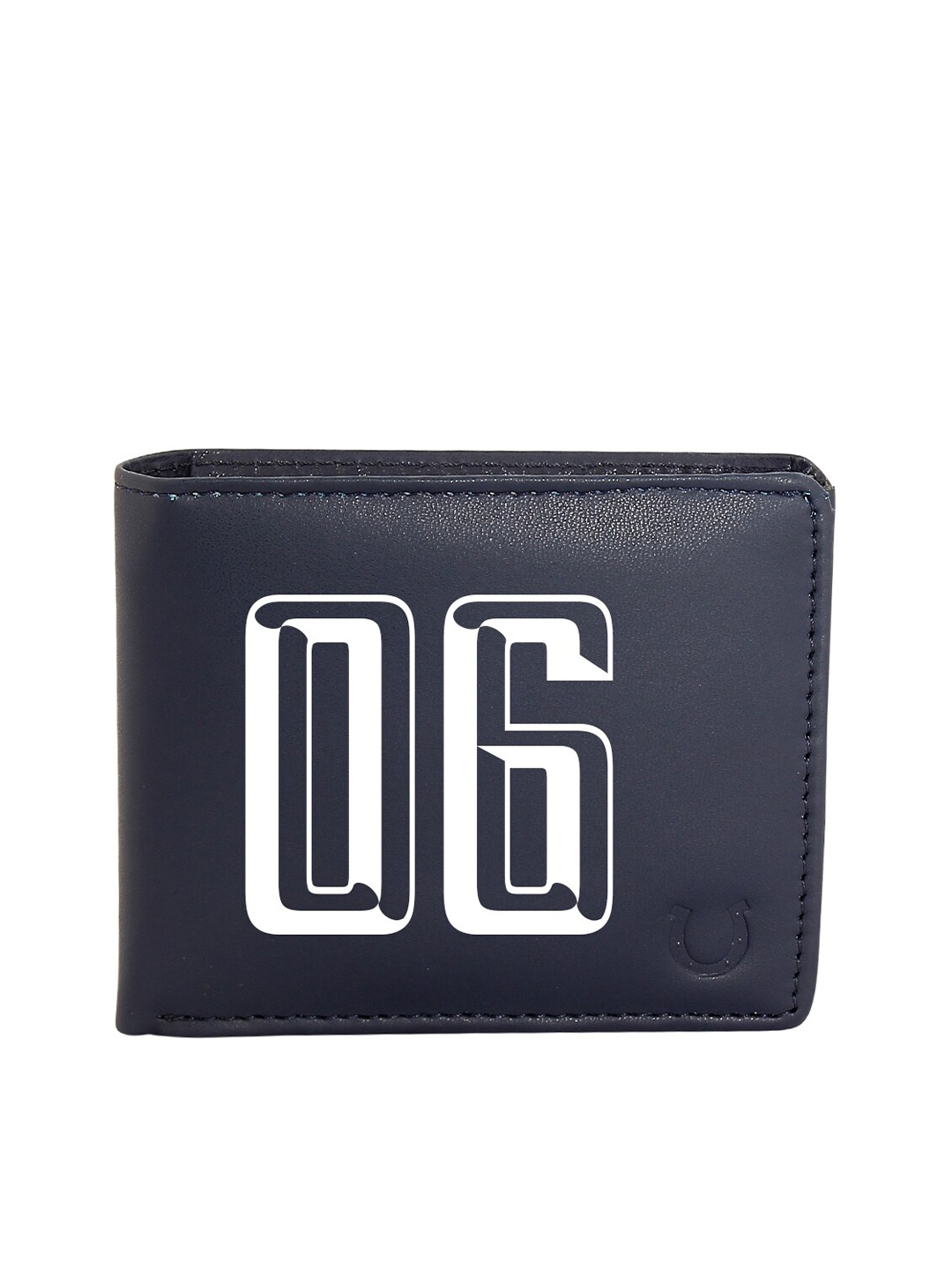 

Blacksmith Men Blue & White Graphic Printed Two Fold Wallet