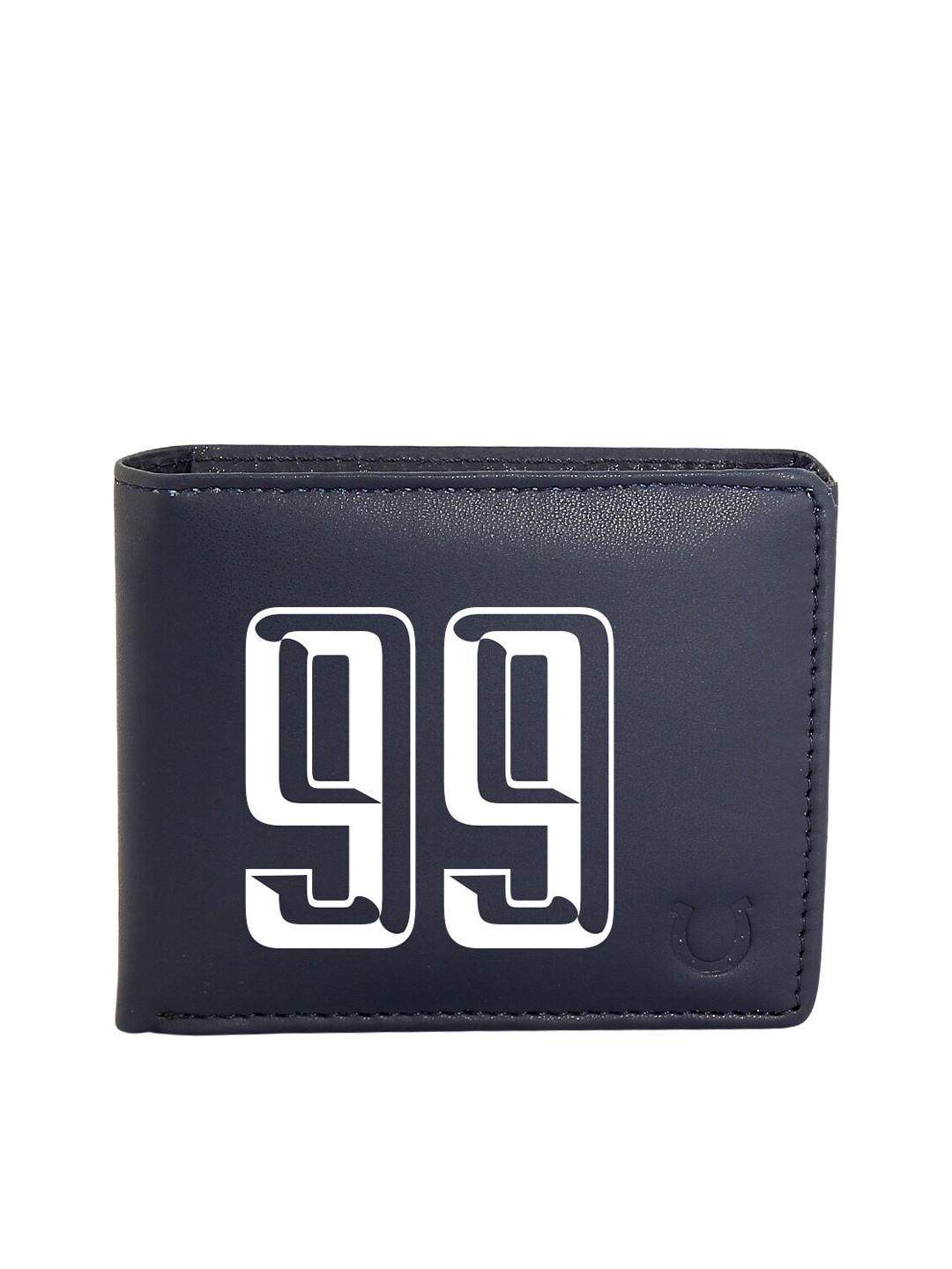 

Blacksmith Men Navy Blue Graphic Printed Two-Fold Wallet