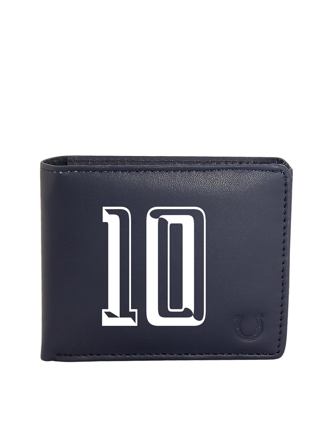 

Blacksmith Men Navy Blue Number 10 Printed Wallet