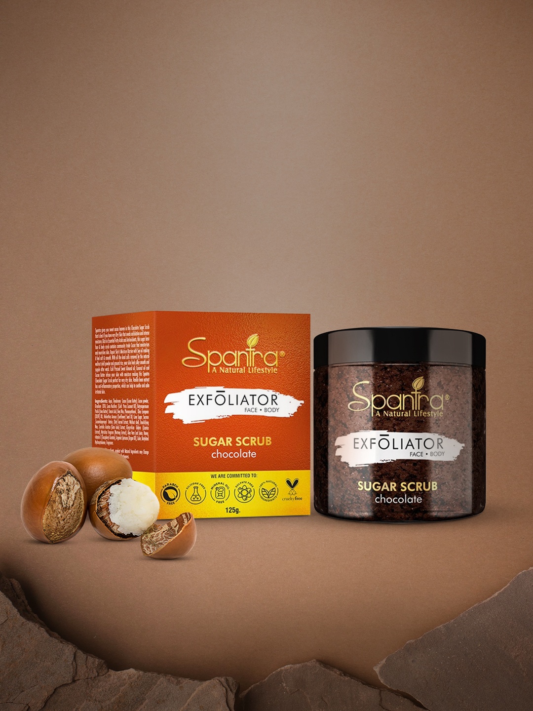 

Spantra Chocolate Sugar Scrub - 125gm, Brown