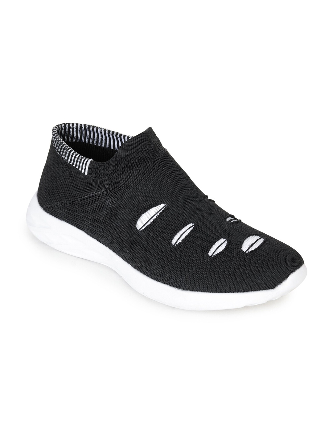 

Liberty By Force 10 Men's Black & White Woven Mid-Top Slip-On Shoes