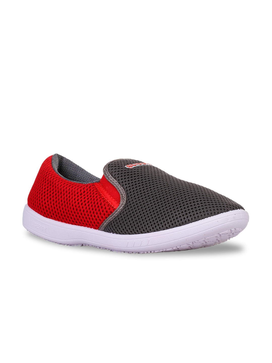 

Liberty Men Grey& Red 8186007102 Round Toe Mesh Walking Shoes
