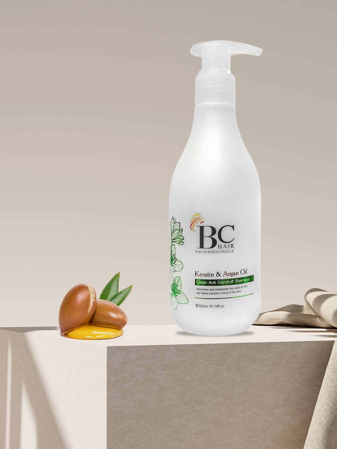 

Berina BC Clean Anti Dandruff Shampoo with Kertain & Argan Oil Extract - 300ml, White