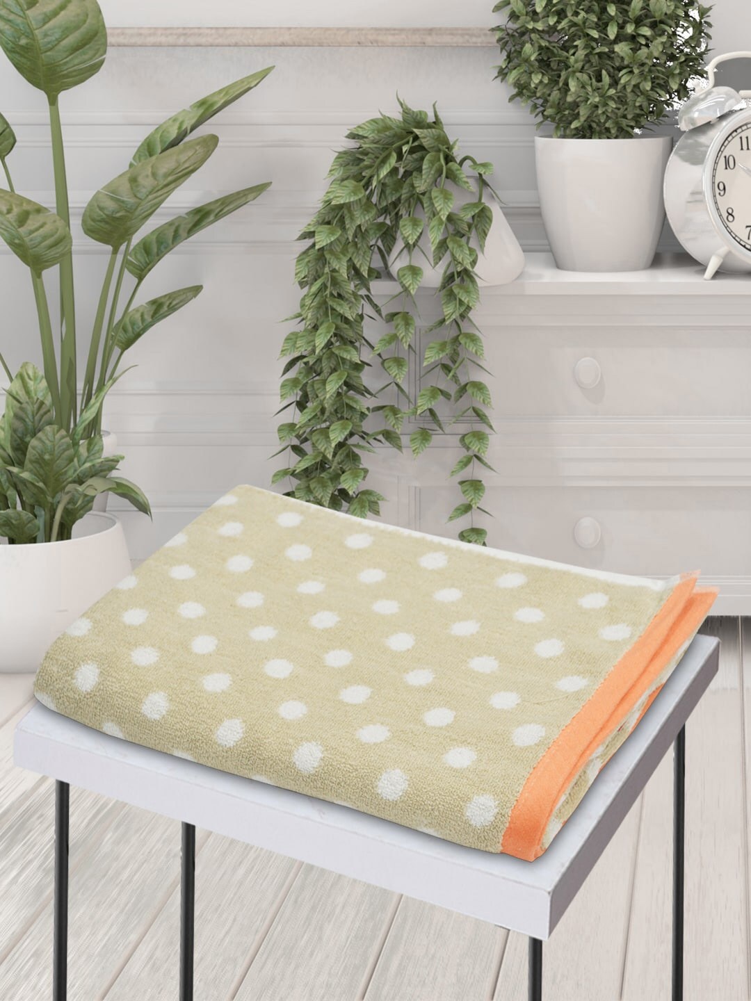 

BIANCA Beige Printed 450 GSM Mercerized Cotton Bath Towel