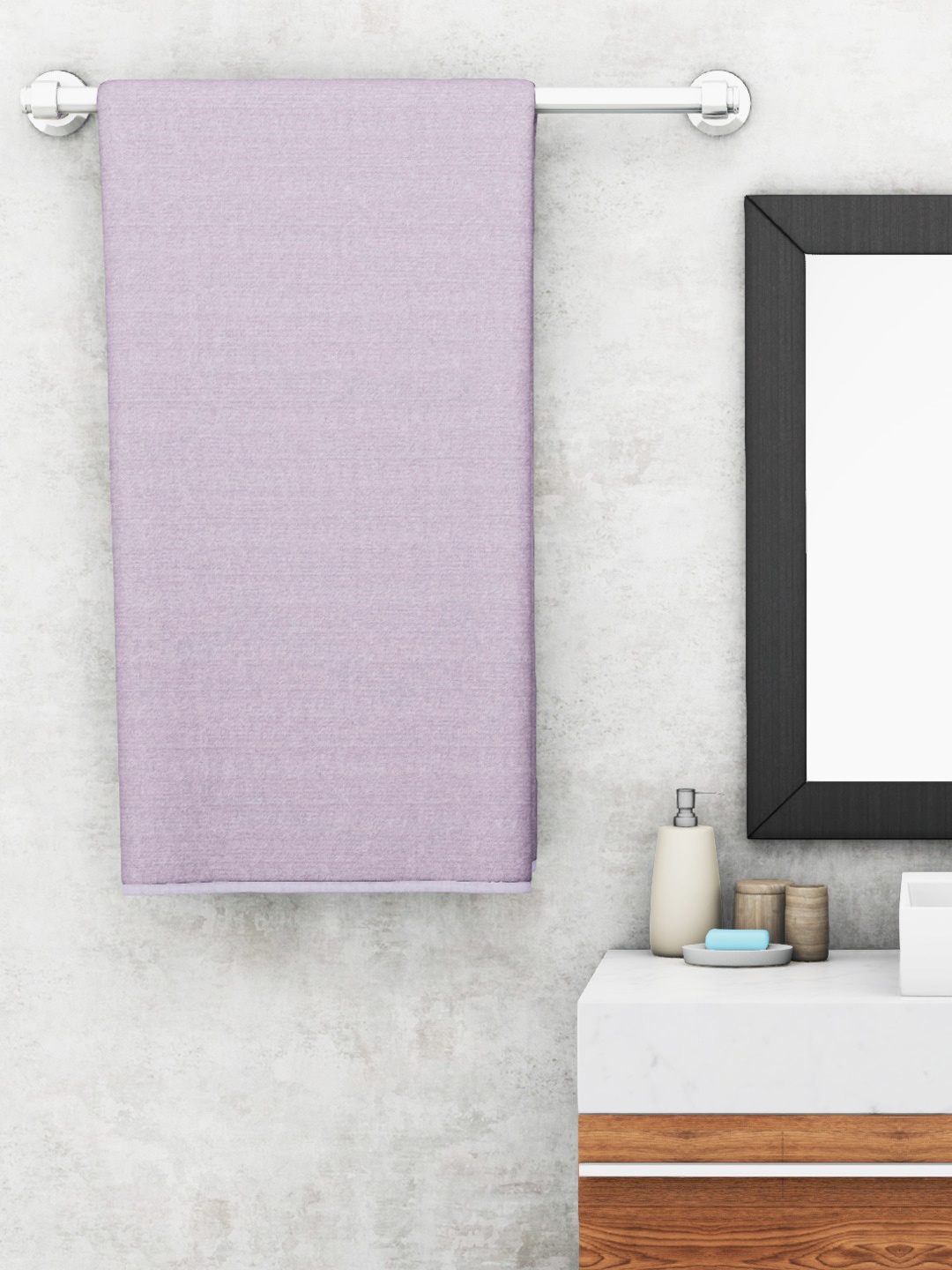 

BIANCA Purple Solid 300 GSM Pure Cotton Bath Towel