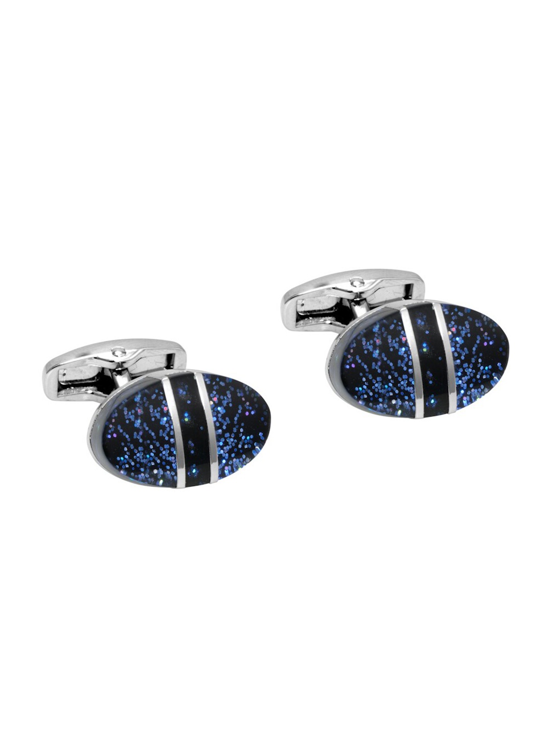 

Alvaro Castagnino Black & Blue Geometric Cufflink