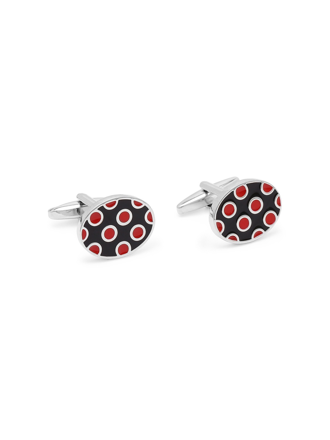 

Alvaro Castagnino Black & Red Oval Cufflink