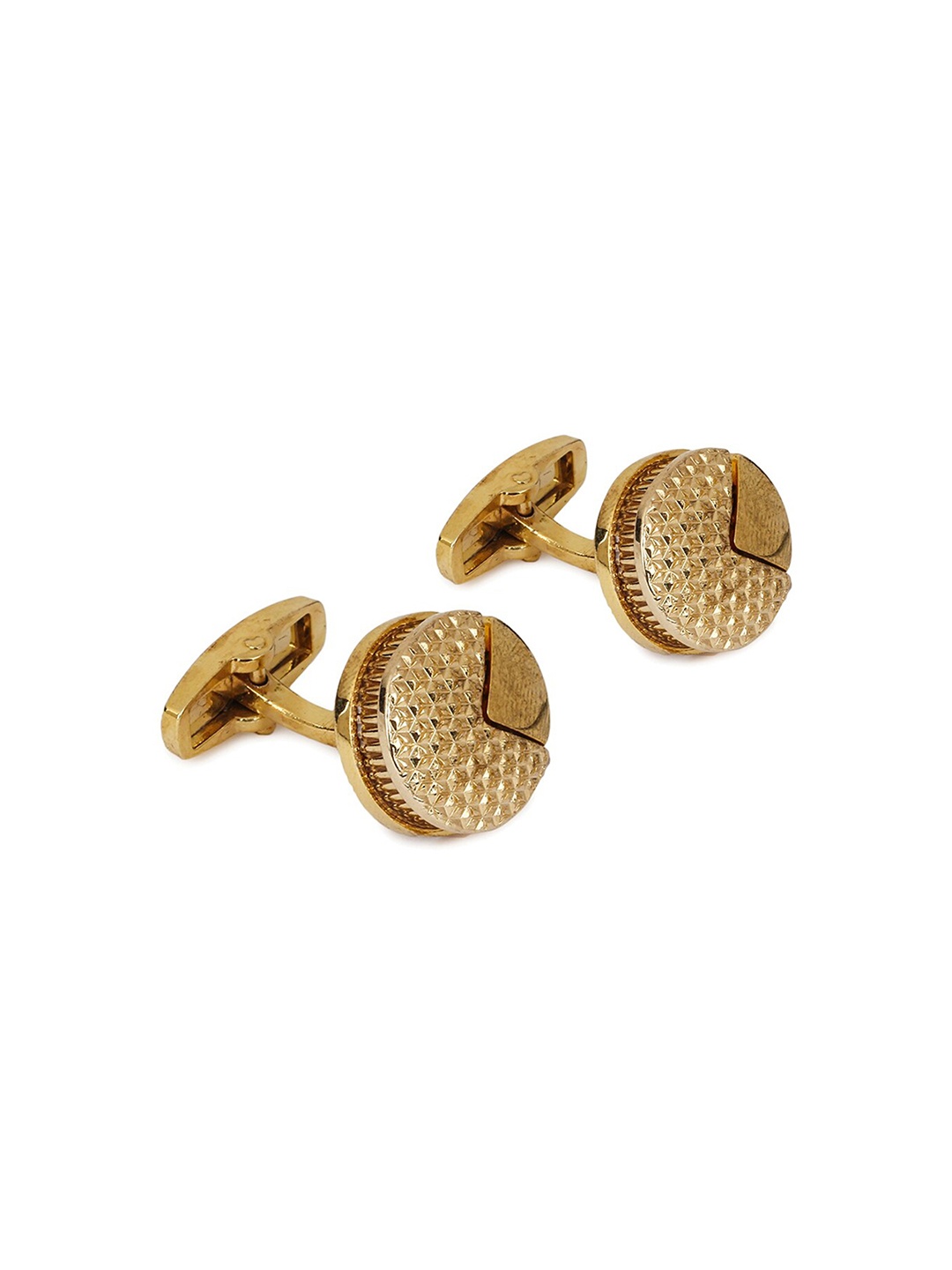 

Alvaro Castagnino Gold-Toned Textured Cufflink